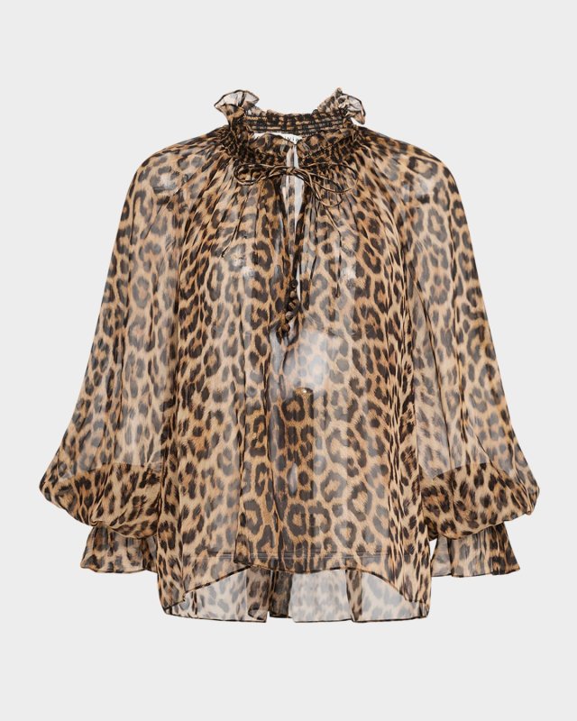 Catwalk Norah Tie-Neck Peasant Blouse